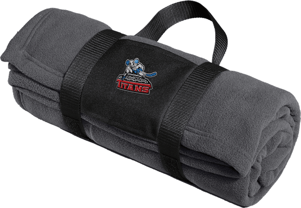 NJ Titans Fleece Blanket with Carrying Strap