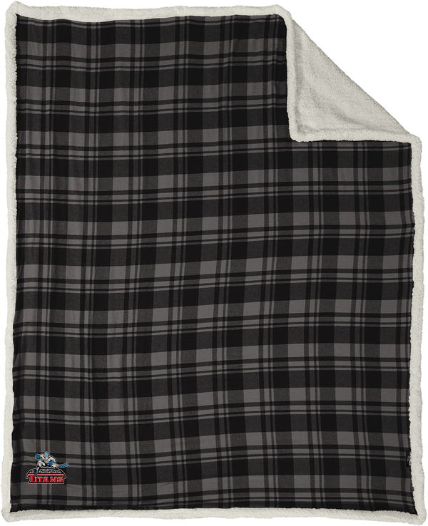 NJ Titans Flannel Sherpa Blanket