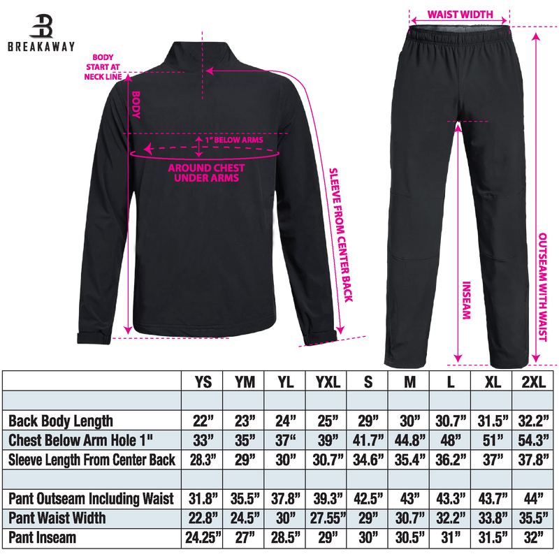 Youth Breakaway Lightweight Warm Up Jacket (Woodbridge Wolfpack)