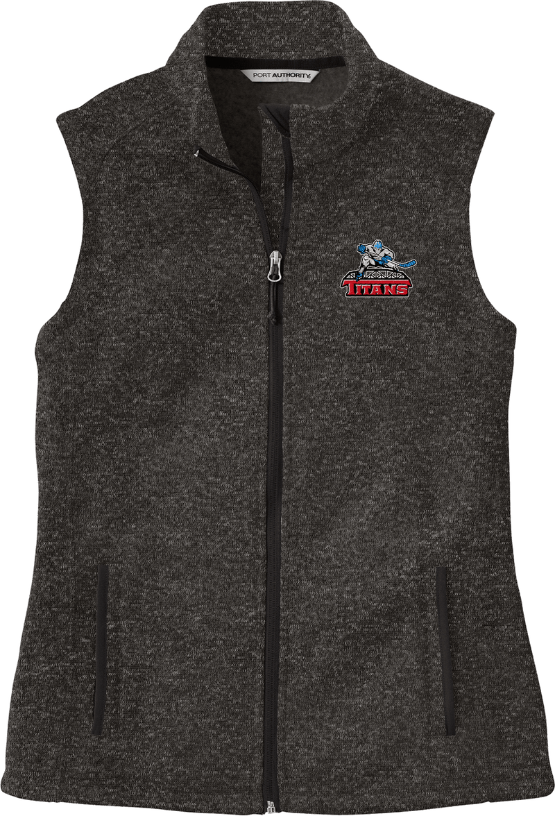 NJ Titans Ladies Sweater Fleece Vest