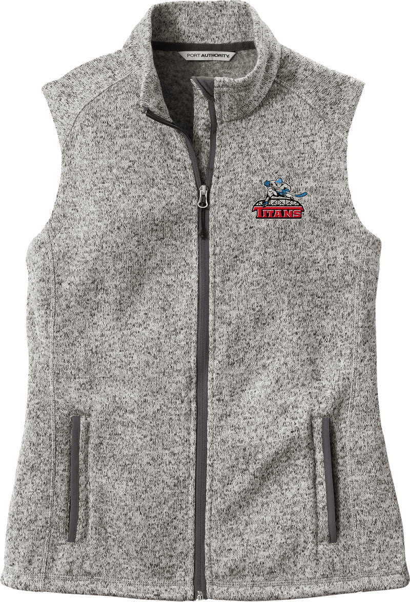NJ Titans Ladies Sweater Fleece Vest