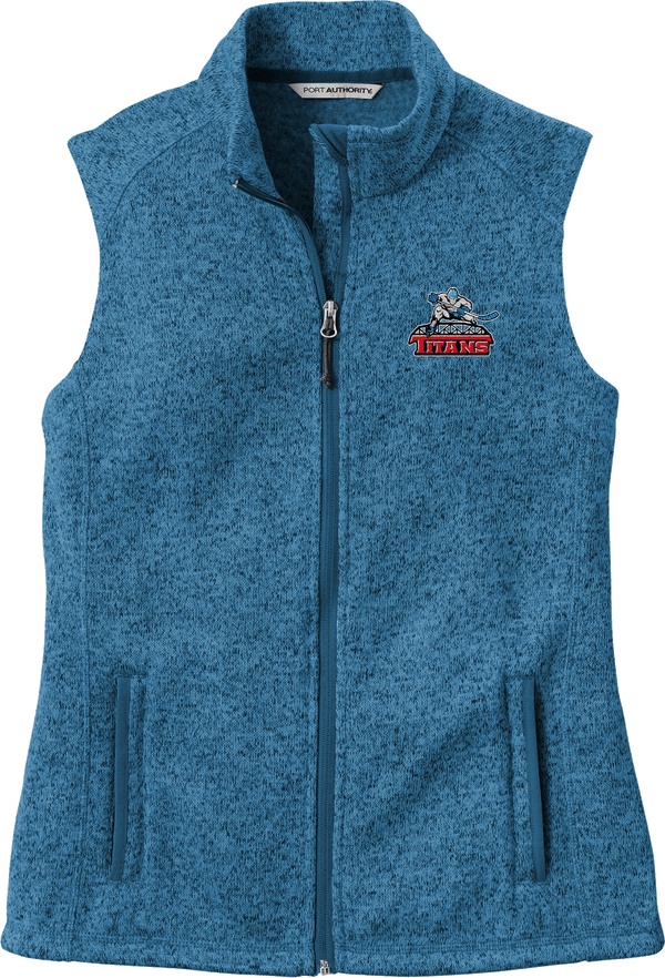 NJ Titans Ladies Sweater Fleece Vest (E316-LC)