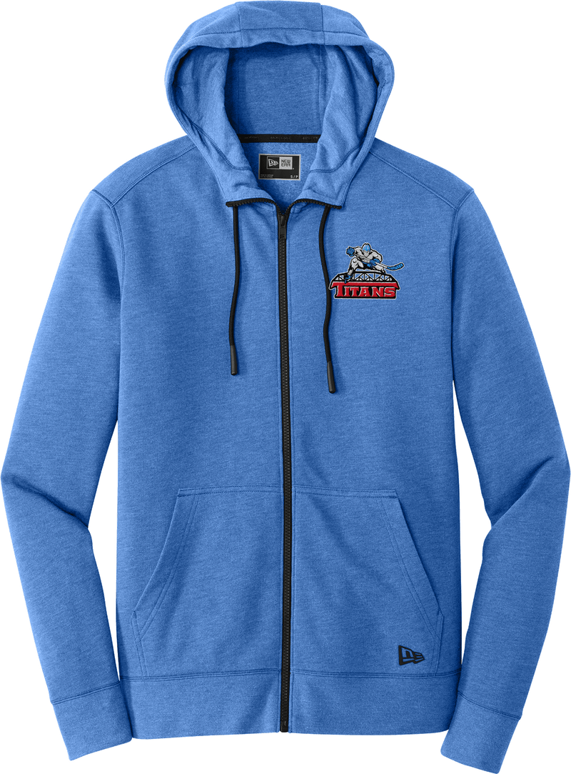 NJ Titans New Era Tri-Blend Fleece Full-Zip Hoodie
