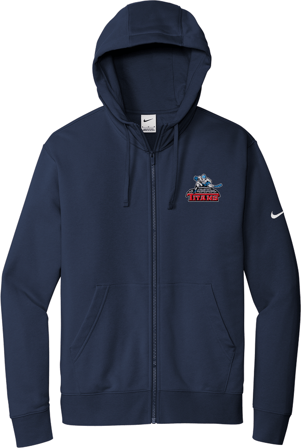 NJ Titans Nike Club Fleece Sleeve Swoosh Full-Zip Hoodie (E316-LC)