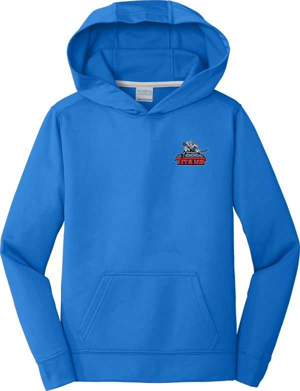 NJ Titans Youth Performance Fleece Pullover Hooded Sweatshirt (E316-LC)