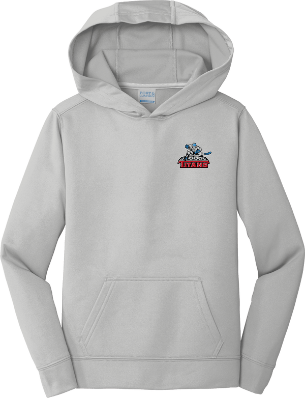 NJ Titans Youth Performance Fleece Pullover Hooded Sweatshirt (E316-LC)