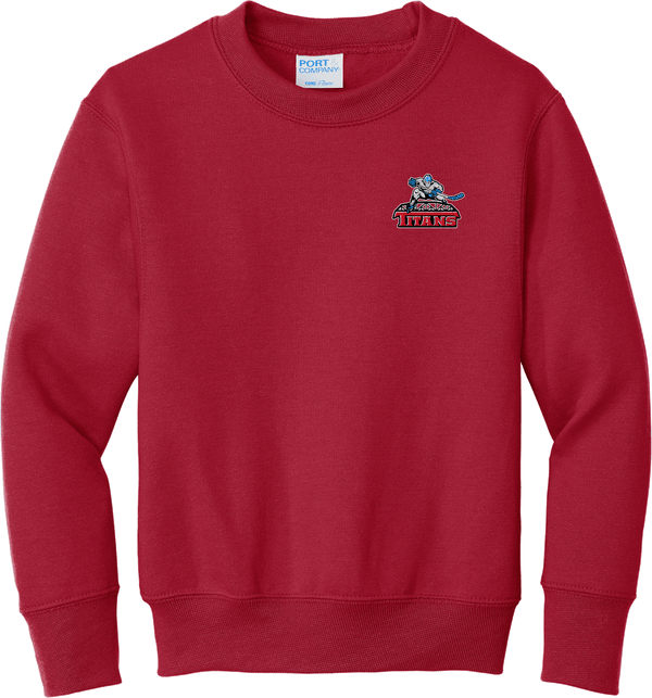 NJ Titans Youth Core Fleece Crewneck Sweatshirt (E316-LC)