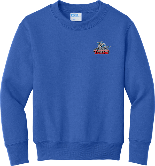 NJ Titans Youth Core Fleece Crewneck Sweatshirt (E316-LC)