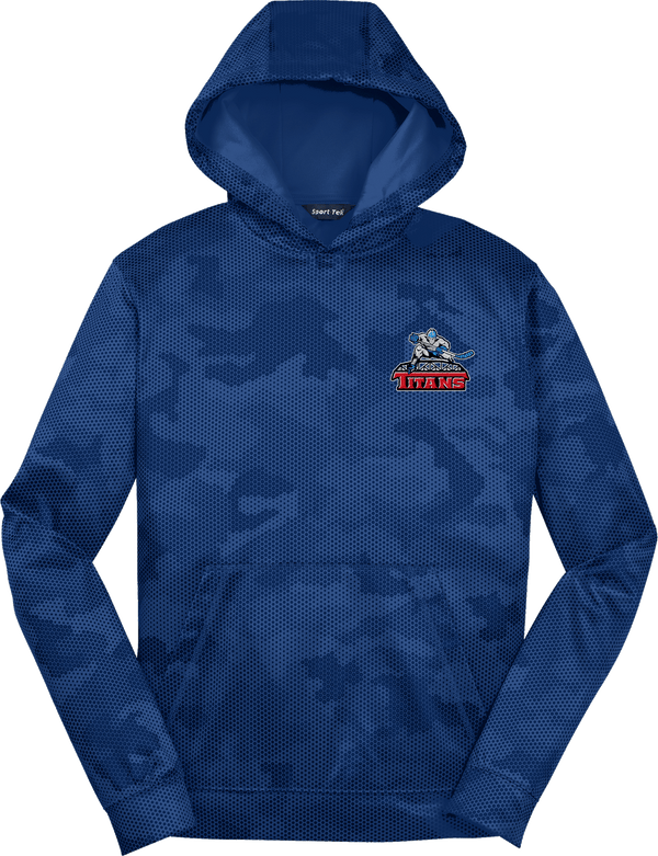 NJ Titans Youth Sport-Wick CamoHex Fleece Hooded Pullover